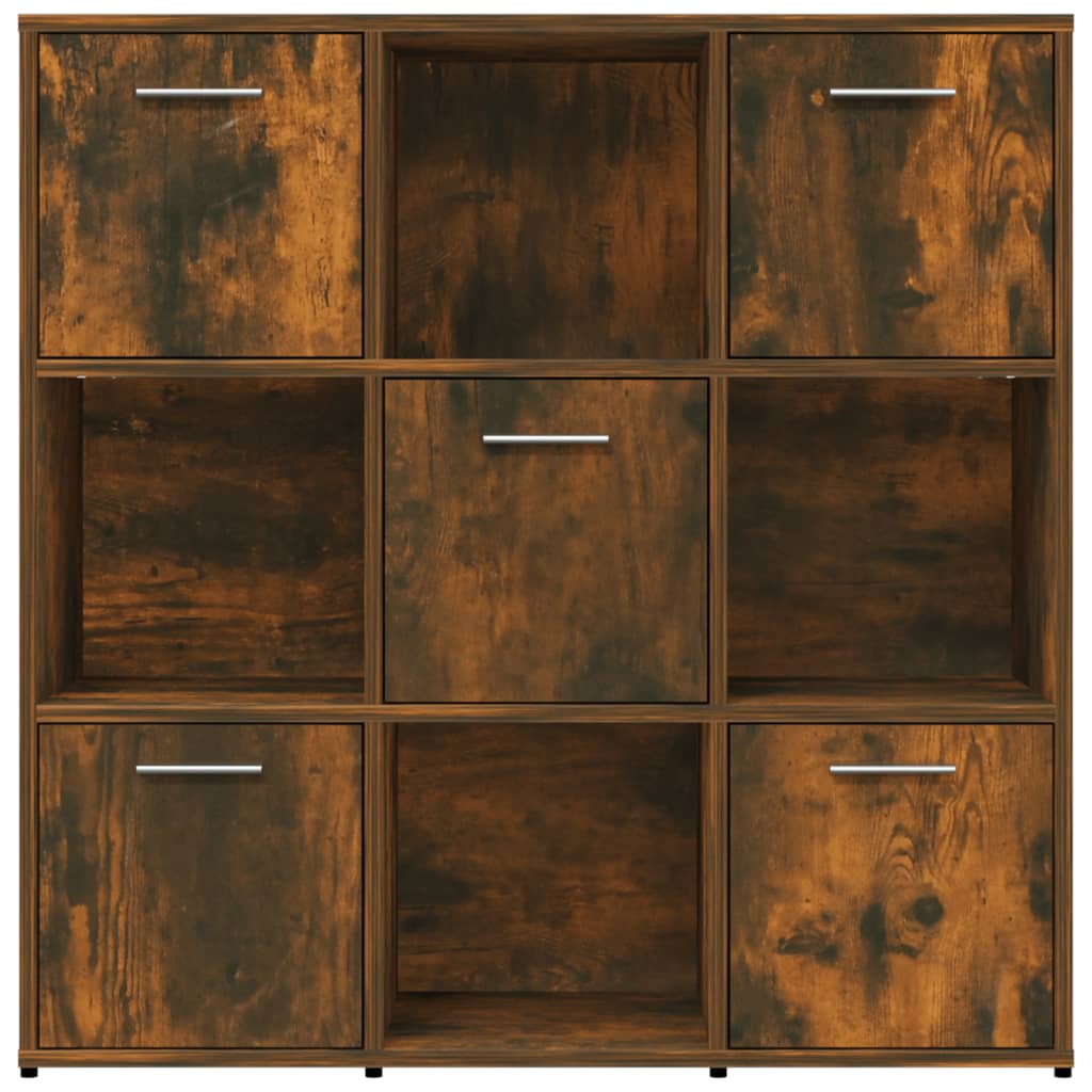 vidaXL Bibliotecă, stejar fumuriu, 90x30x90 cm, lemn prelucrat