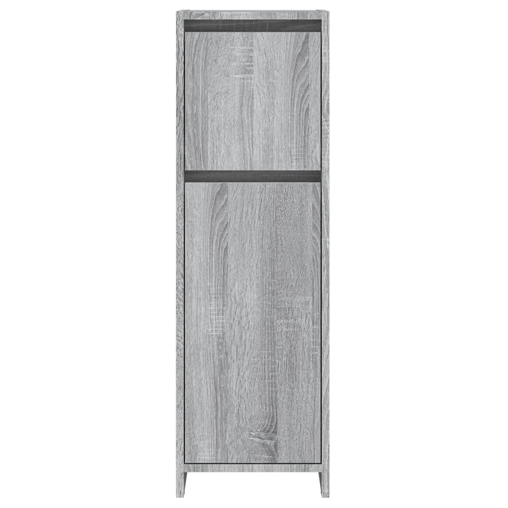 vidaXL Dulap de baie, gri sonoma, 30x30x95 cm, lemn prelucrat