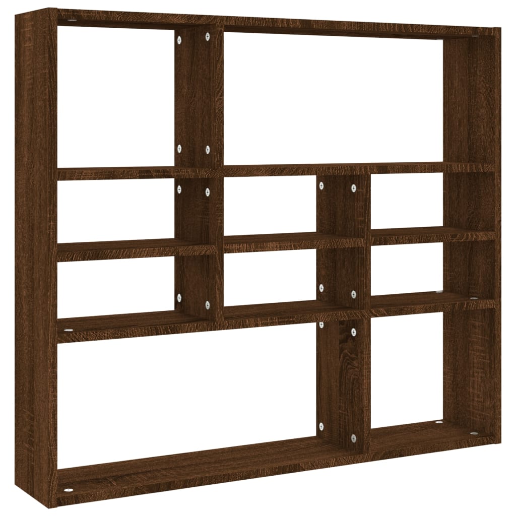 vidaXL Raft de perete, stejar maro, 90x16x78 cm, lemn compozit