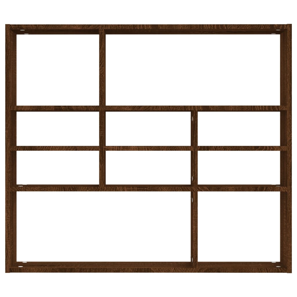 vidaXL Raft de perete, stejar maro, 90x16x78 cm, lemn compozit