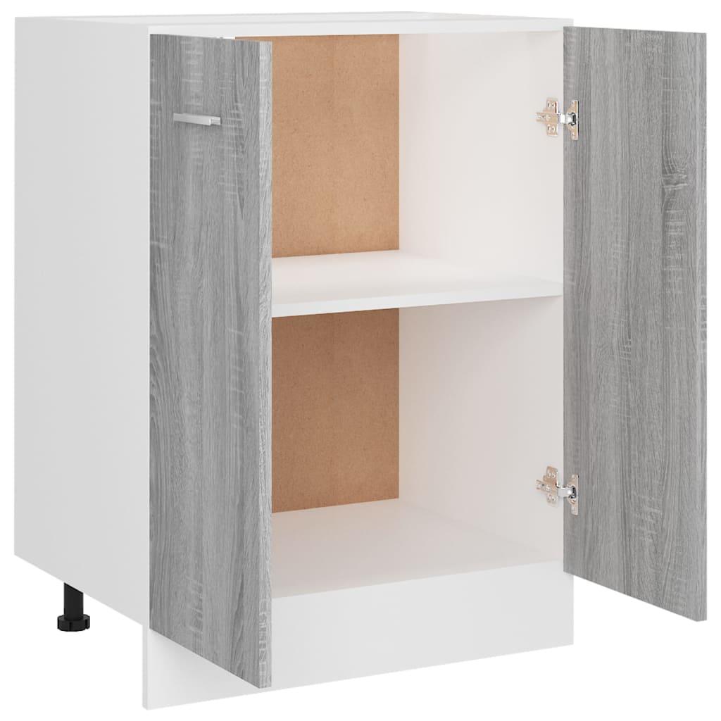 vidaXL Dulap inferior “Lyon”, gri sonoma, 60x46x81,5 cm vidaXL Dulap inferior “Lyon”, gri sonoma, 60x46x81,5 cm