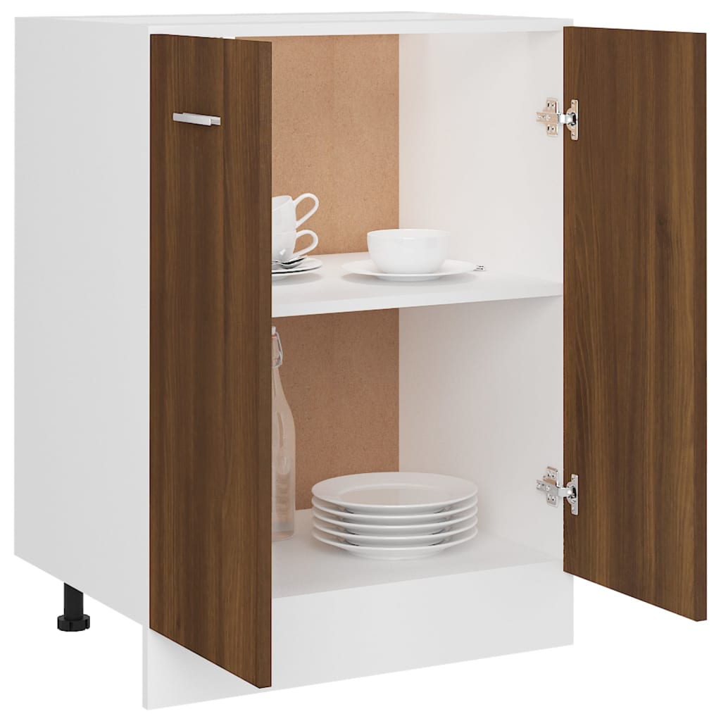 vidaXL Dulap inferior “Lyon”, stejar maro, 60x46x81,5 cm