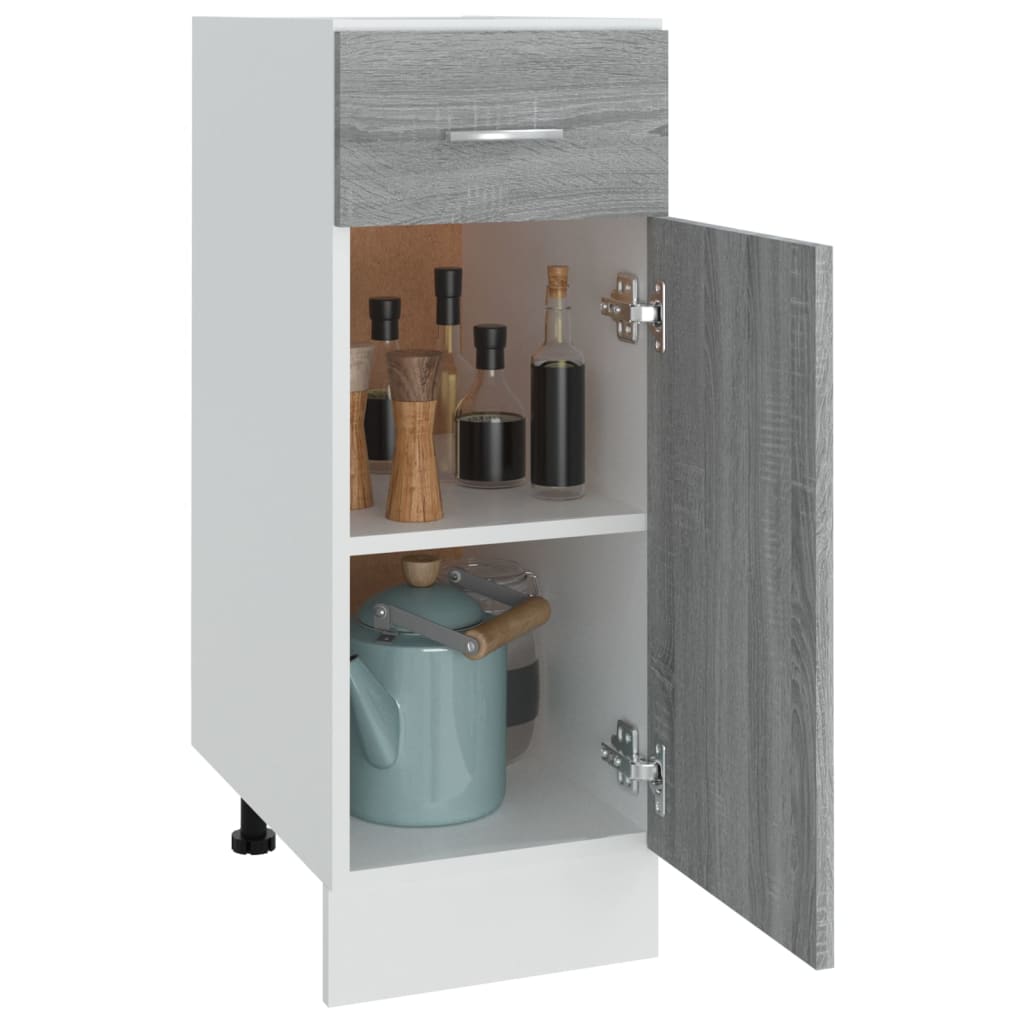 vidaXL Dulap inferior cu sertar “Lyon” gri sonoma 30x46x81,5cm vidaXL Dulap inferior cu sertar “Lyon” gri sonoma 30x46x81,5cm