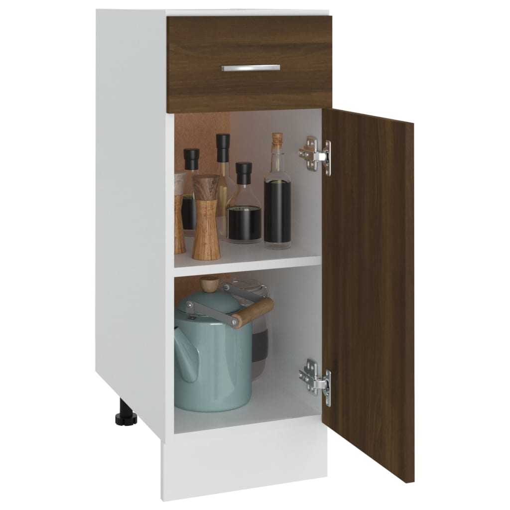 vidaXL Dulap inferior cu sertar “Lyon” stejar maro 30x46x81,5cm vidaXL Dulap inferior cu sertar “Lyon” stejar maro 30x46x81,5cm