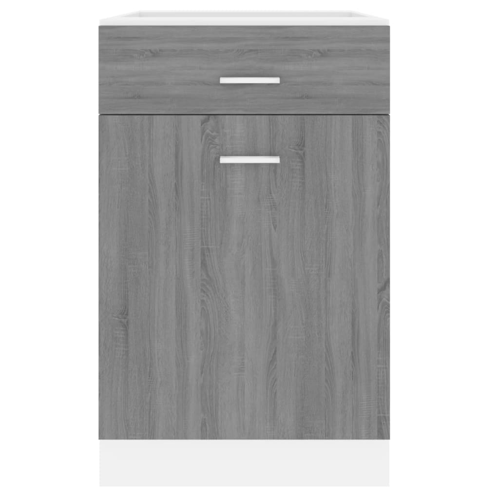 vidaXL Dulap inferior cu sertar “Lyon” gri sonoma 50x46x81,5cm vidaXL Dulap inferior cu sertar “Lyon” gri sonoma 50x46x81,5cm