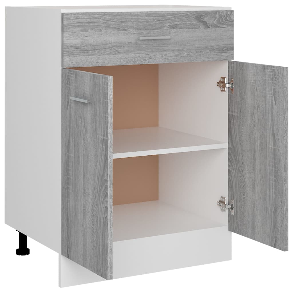 vidaXL Dulap inferior cu sertar “Lyon” gri sonoma 60x46x81,5cm
