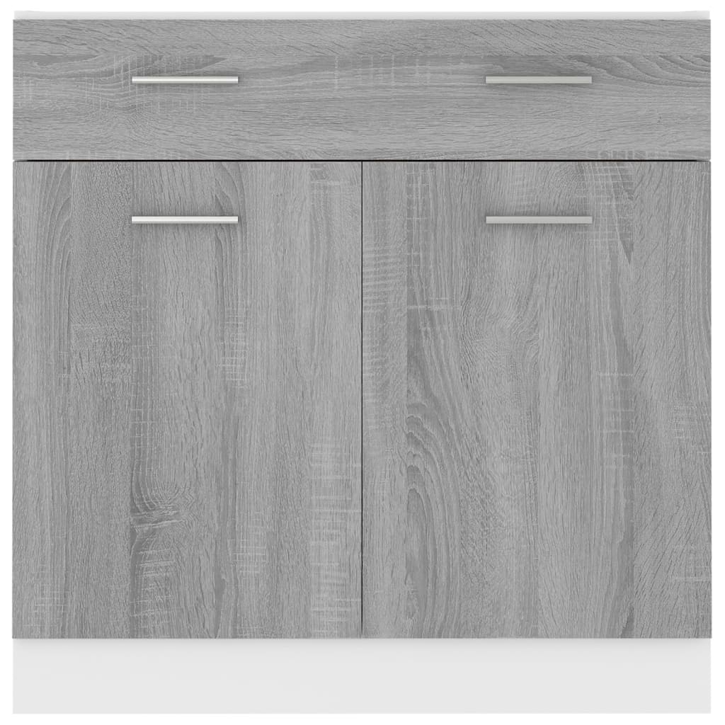 vidaXL Dulap inferior cu sertar “Lyon” gri sonoma 80x46x81,5cm vidaXL Dulap inferior cu sertar “Lyon” gri sonoma 80x46x81,5cm