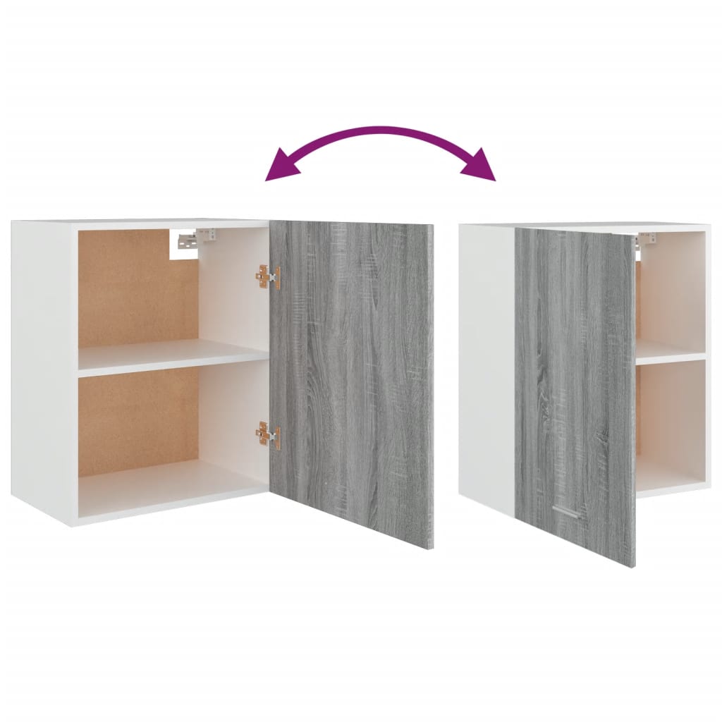 vidaXL Dulap suspendat “Lyon”, gri sonoma, 50x31x60 cm, lemn prelucrat vidaXL Dulap suspendat “Lyon”, gri sonoma, 50x31x60 cm, lemn prelucrat