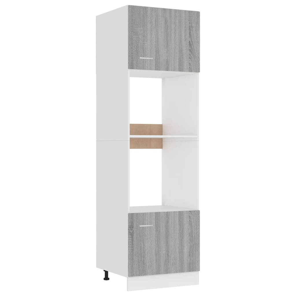 vidaXL Dulap cuptor microunde “Lyon”, gri sonoma, 60x57x207cm vidaXL Dulap cuptor microunde “Lyon”, gri sonoma, 60x57x207cm