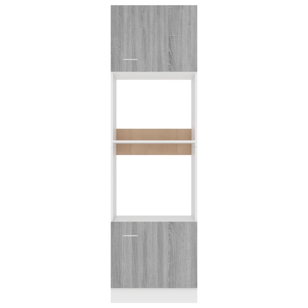 vidaXL Dulap cuptor microunde “Lyon”, gri sonoma, 60x57x207cm vidaXL Dulap cuptor microunde “Lyon”, gri sonoma, 60x57x207cm