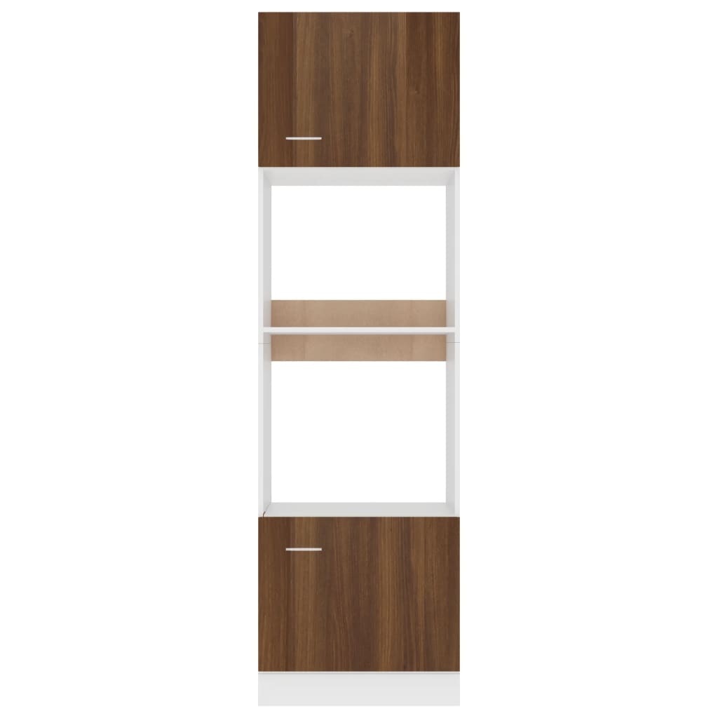 vidaXL Dulap cuptor microunde “Lyon” stejar maro 60x57x207 cm vidaXL Dulap cuptor microunde “Lyon” stejar maro 60x57x207 cm