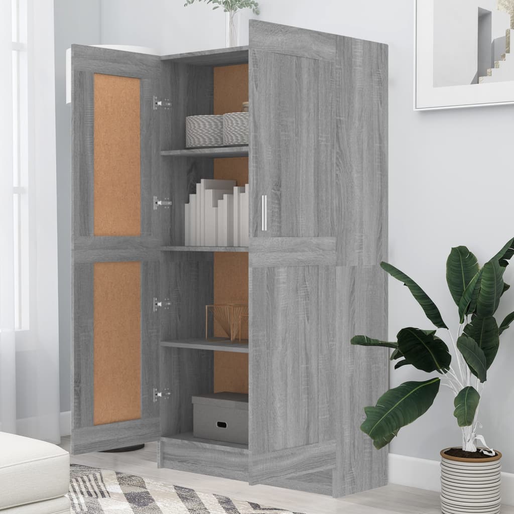 vidaXL Bibliotecă, gri sonoma, 82,5x30,5x150 cm, lemn prelucrat vidaXL Bibliotecă, gri sonoma, 82,5x30,5x150 cm, lemn prelucrat