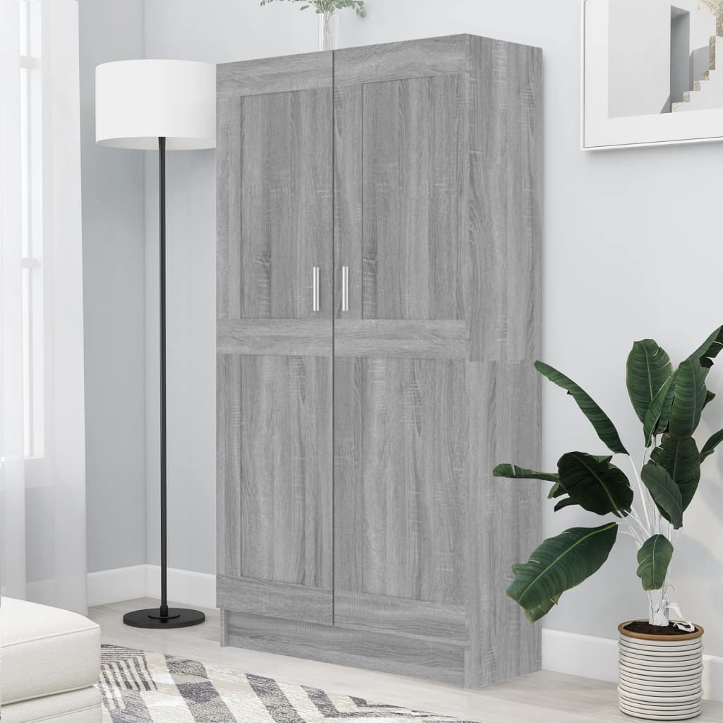 vidaXL Bibliotecă, gri sonoma, 82,5x30,5x150 cm, lemn prelucrat vidaXL Bibliotecă, gri sonoma, 82,5x30,5x150 cm, lemn prelucrat