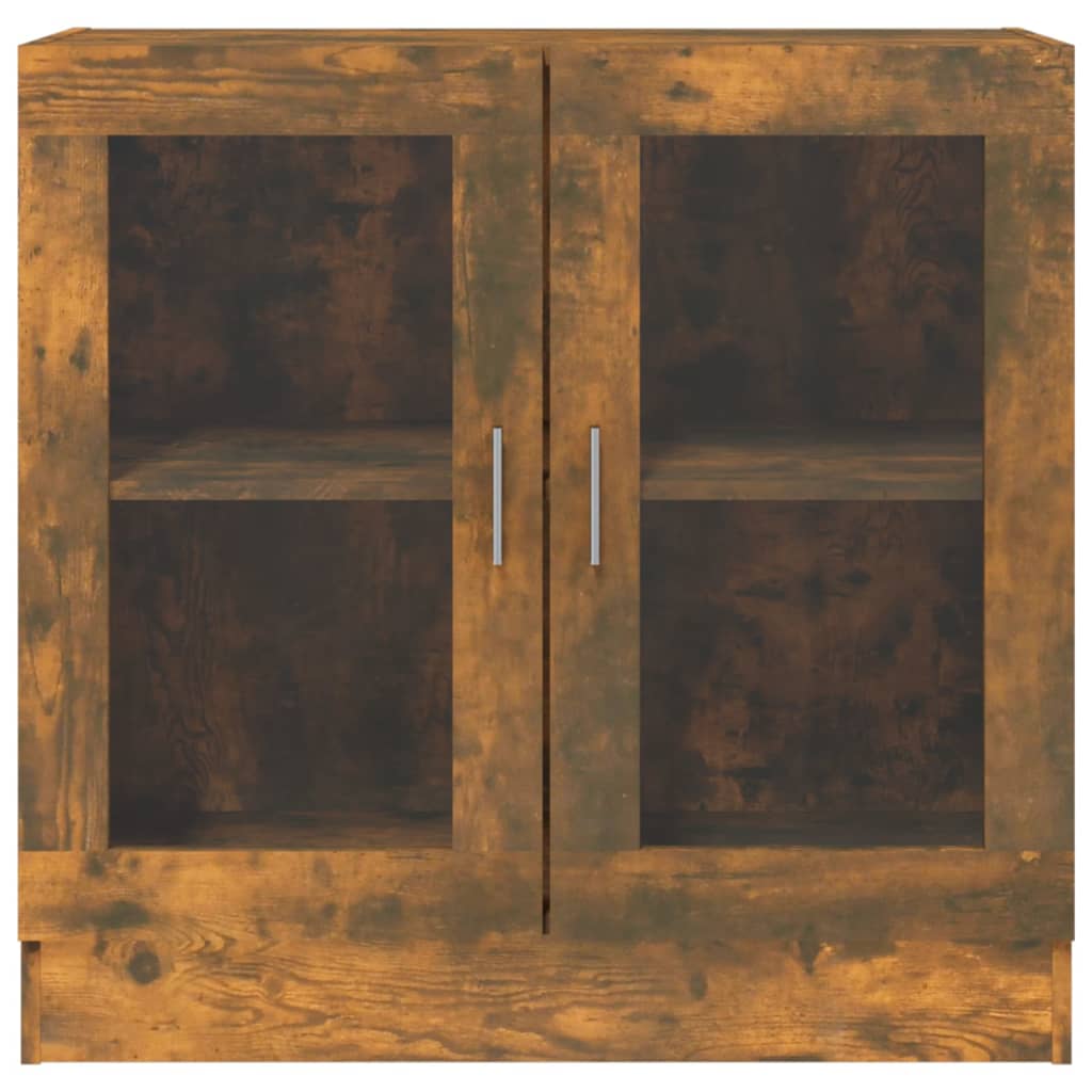 vidaXL Dulap cu vitrină, stejar fumuriu 82,5x30,5x80 cm lemn prelucrat vidaXL Dulap cu vitrină, stejar fumuriu 82,5x30,5x80 cm lemn prelucrat
