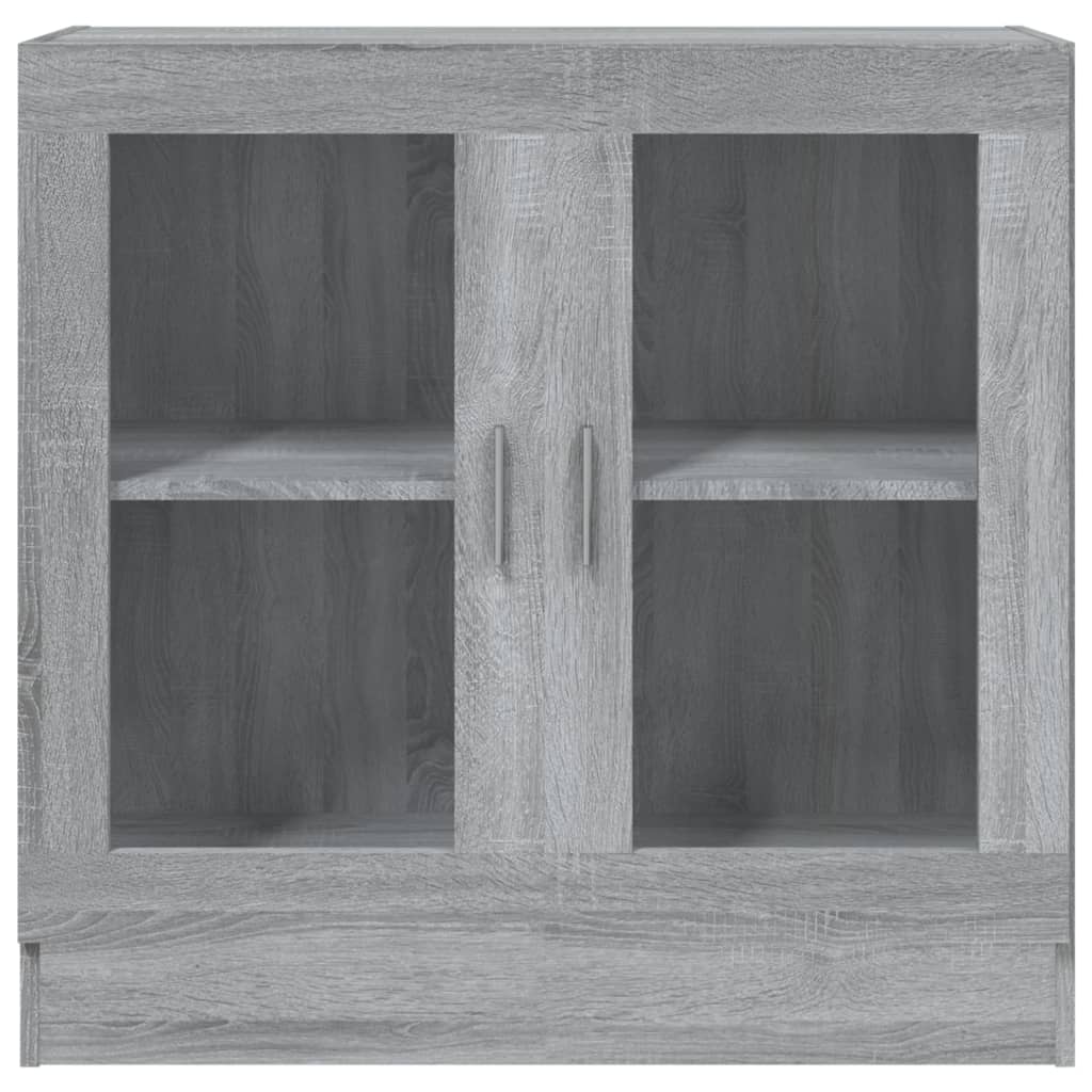vidaXL Dulap cu vitrină, gri sonoma, 82,5x30,5x80 cm, lemn prelucrat vidaXL Dulap cu vitrină, gri sonoma, 82,5x30,5x80 cm, lemn prelucrat