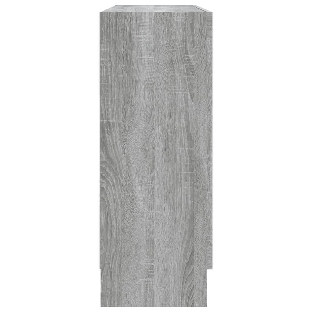 vidaXL Dulap cu vitrină, gri sonoma, 82,5x30,5x80 cm, lemn prelucrat vidaXL Dulap cu vitrină, gri sonoma, 82,5x30,5x80 cm, lemn prelucrat