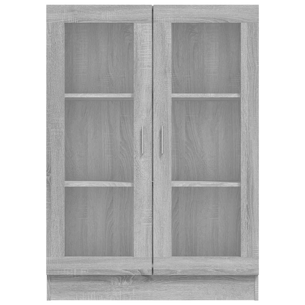 vidaXL Dulap vitrină, gri sonoma, 82,5x30,5x115 cm, lemn prelucrat