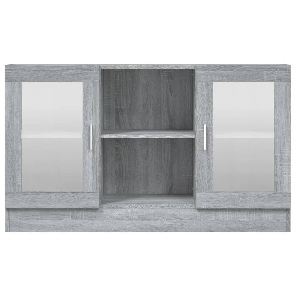 vidaXL Dulap vitrină, gri sonoma, 120x30,5x70 cm, lemn prelucrat
