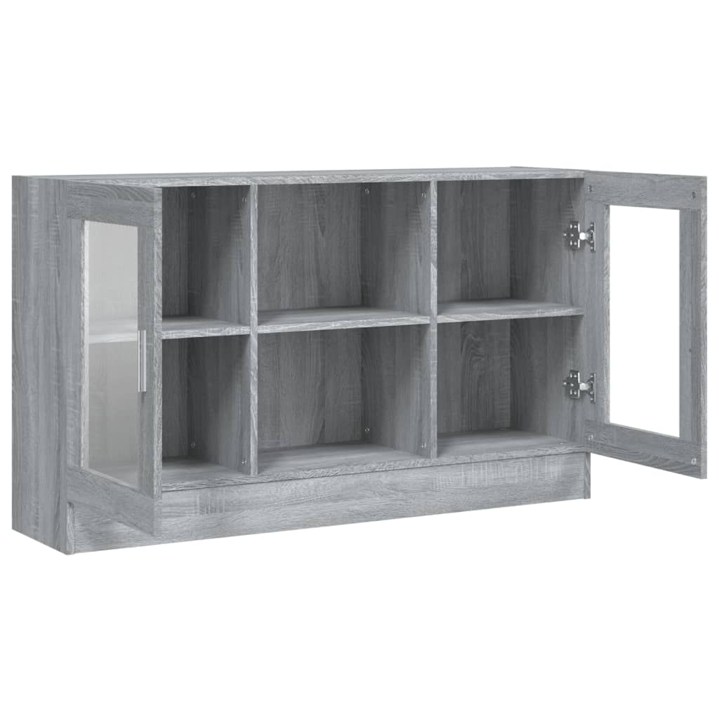 vidaXL Dulap vitrină, gri sonoma, 120x30,5x70 cm, lemn prelucrat