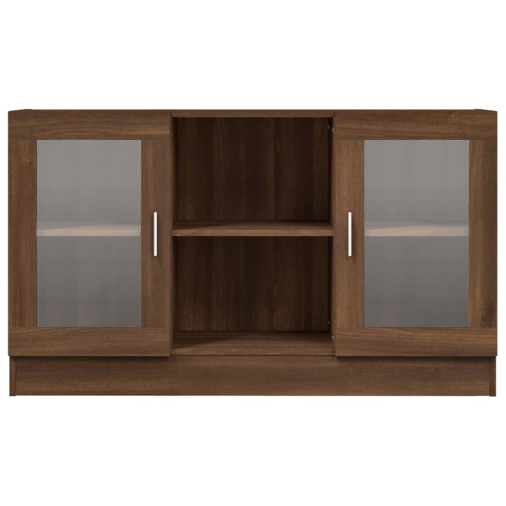 vidaXL Dulap vitrină, stejar maro, 120x30,5x70 cm, lemn prelucrat vidaXL Dulap vitrină, stejar maro, 120x30,5x70 cm, lemn prelucrat