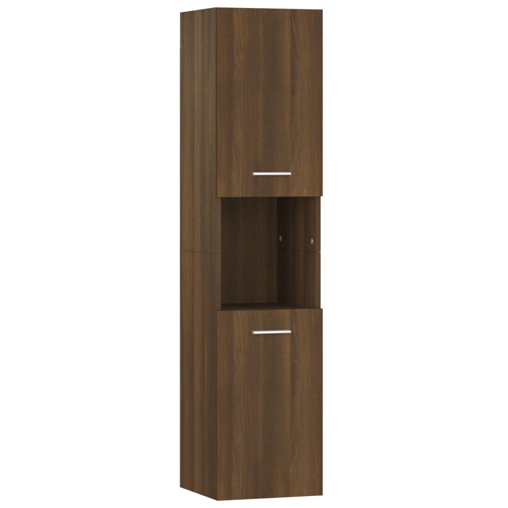 vidaXL Dulap de baie, stejar maro, 30x30x130 cm, lemn prelucrat vidaXL Dulap de baie, stejar maro, 30x30x130 cm, lemn prelucrat