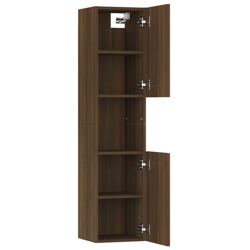 vidaXL Dulap de baie, stejar maro, 30x30x130 cm, lemn prelucrat vidaXL Dulap de baie, stejar maro, 30x30x130 cm, lemn prelucrat