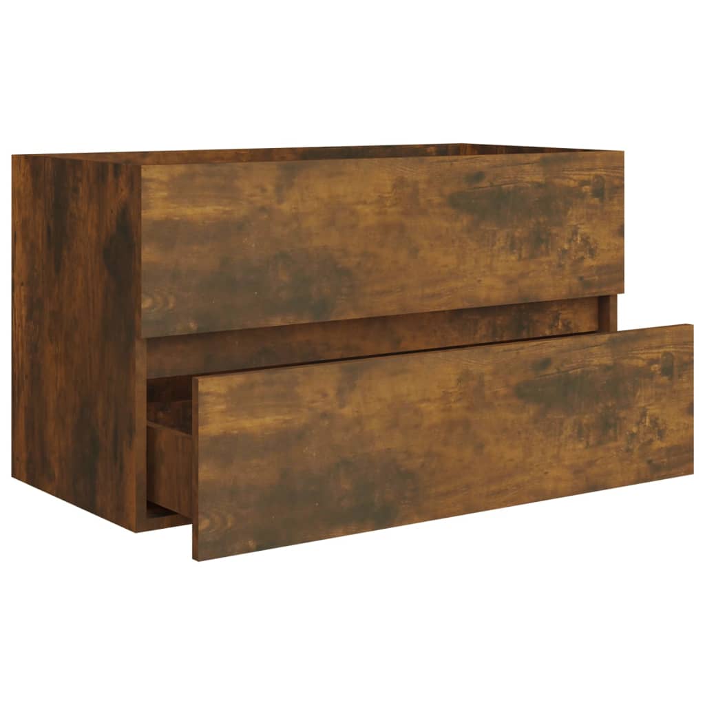 vidaXL Dulap chiuvetă, stejar fumuriu, 80x38,5x45 cm, lemn prelucrat