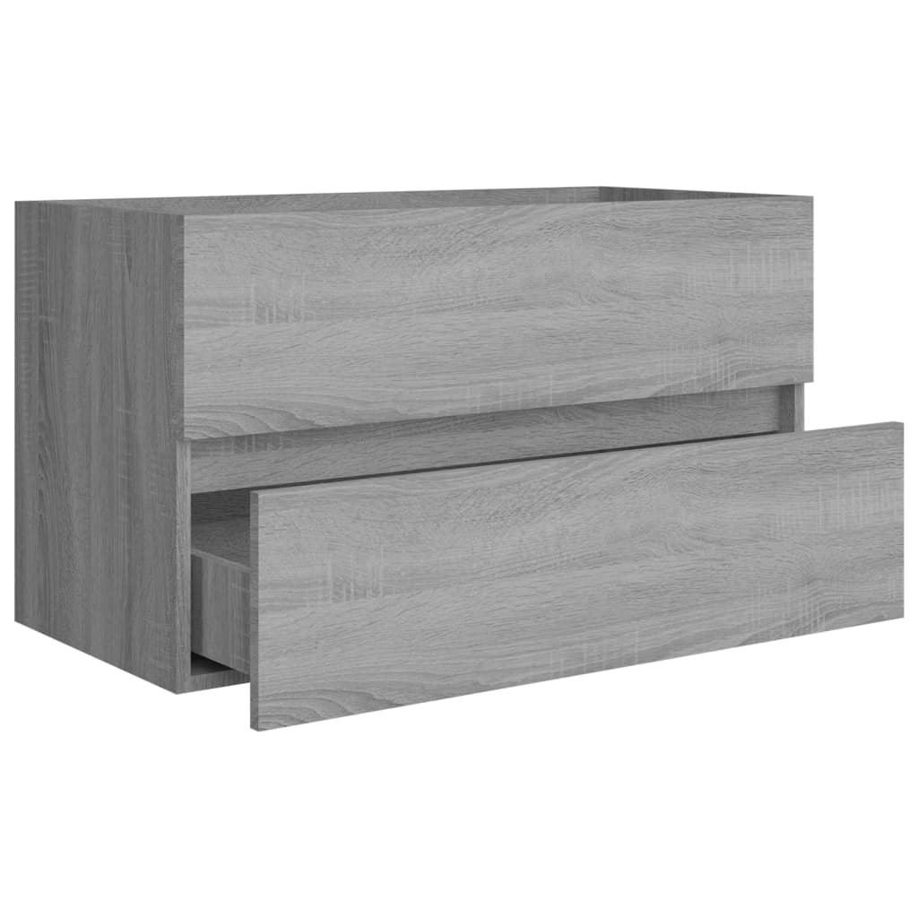 vidaXL Dulap chiuvetă, sonoma gri, 80x38,5x45 cm, lemn prelucrat