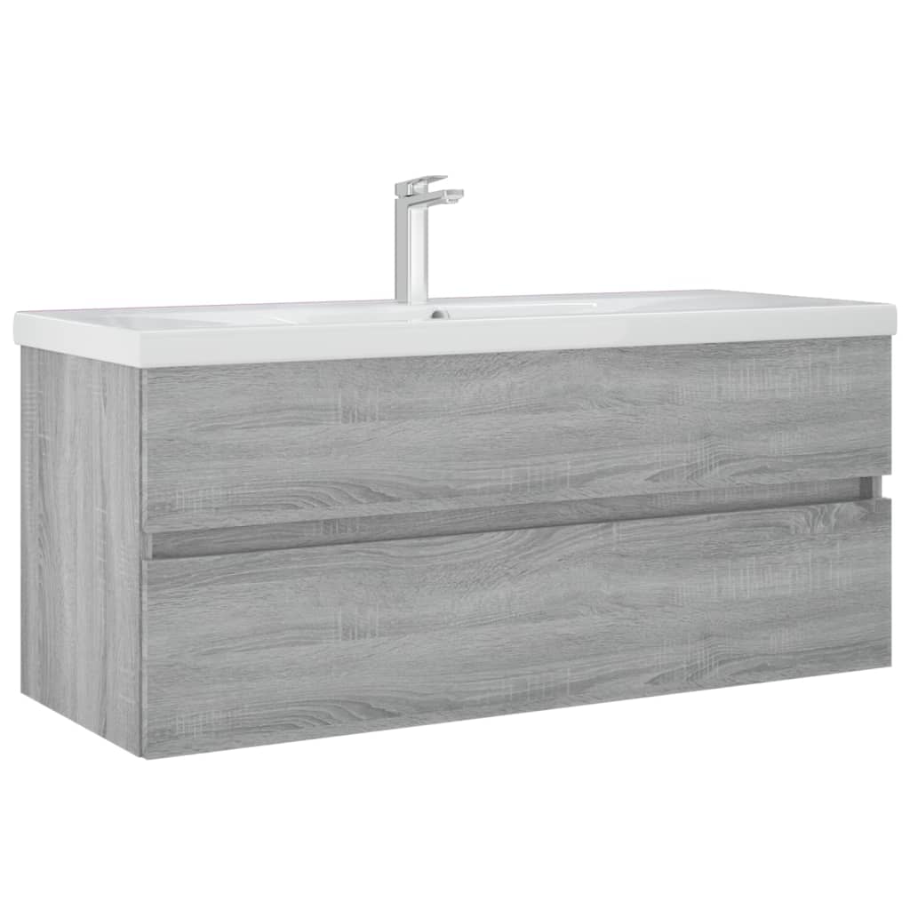 vidaXL Dulap de chiuvetă, sonoma gri, 100x38,5x45 cm, lemn prelucrat vidaXL Dulap de chiuvetă, sonoma gri, 100x38,5x45 cm, lemn prelucrat