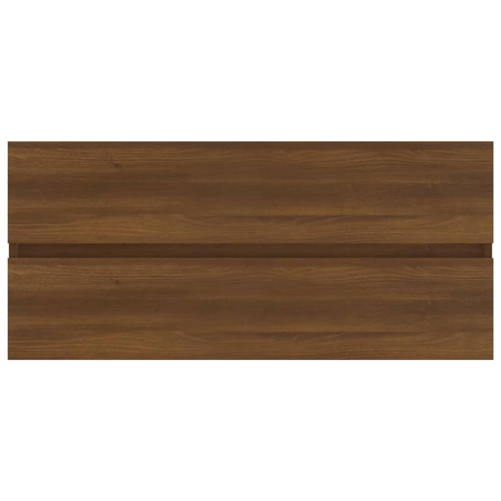 vidaXL Dulap chiuvetă, stejar maro, 100x38,5x45 cm, lemn prelucrat vidaXL Dulap chiuvetă, stejar maro, 100x38,5x45 cm, lemn prelucrat