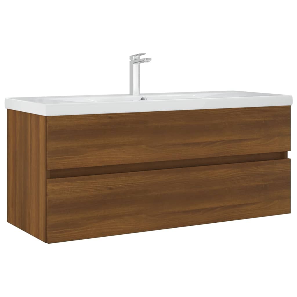 vidaXL Dulap chiuvetă, stejar maro, 100x38,5x45 cm, lemn prelucrat vidaXL Dulap chiuvetă, stejar maro, 100x38,5x45 cm, lemn prelucrat