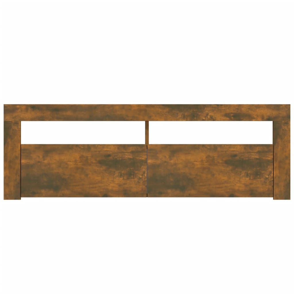 vidaXL Comodă TV cu lumini LED, stejar fumuriu, 120x35x40 cm vidaXL Comodă TV cu lumini LED, stejar fumuriu, 120x35x40 cm