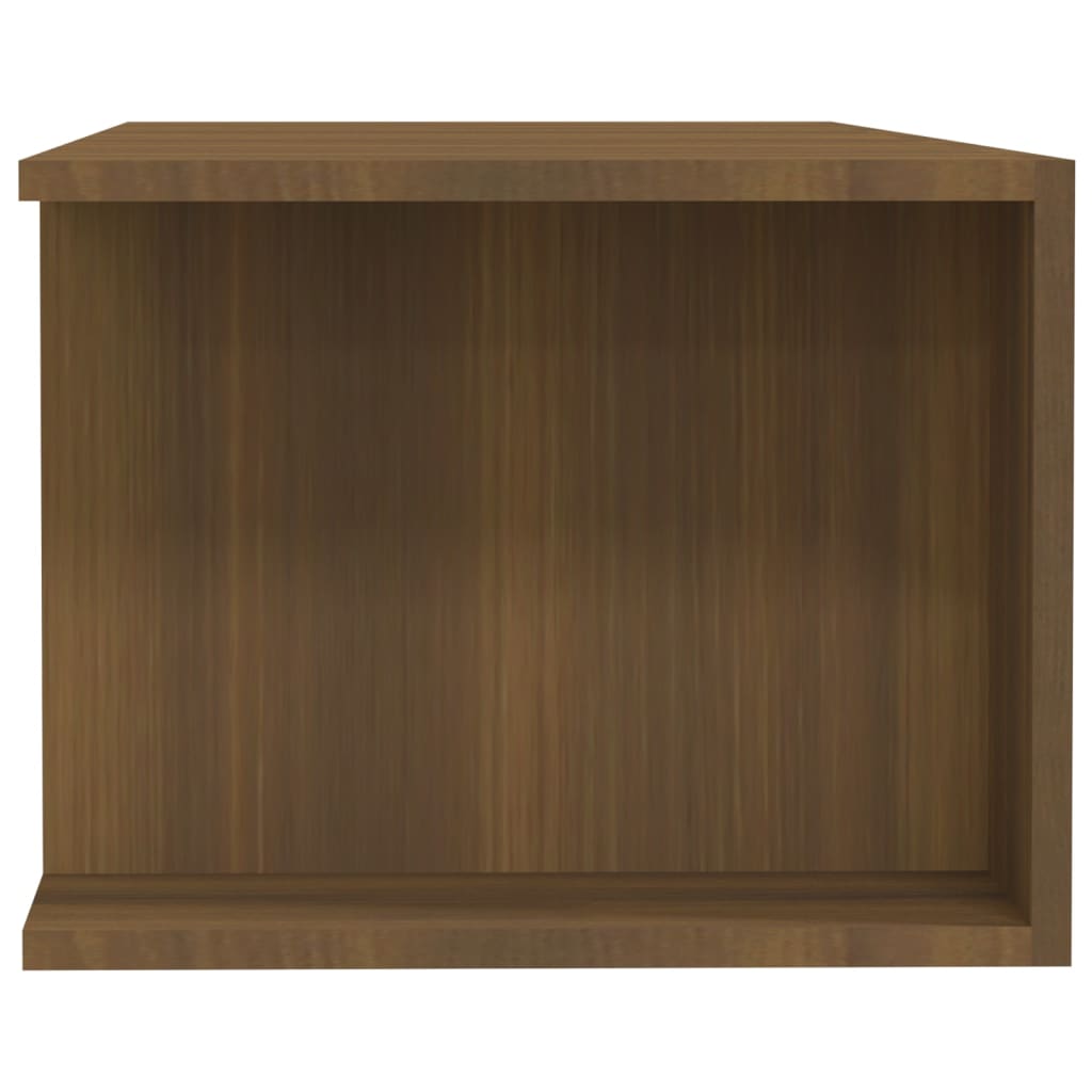 vidaXL Comodă TV cu lumini LED, stejar maro, 135x39x30 cm