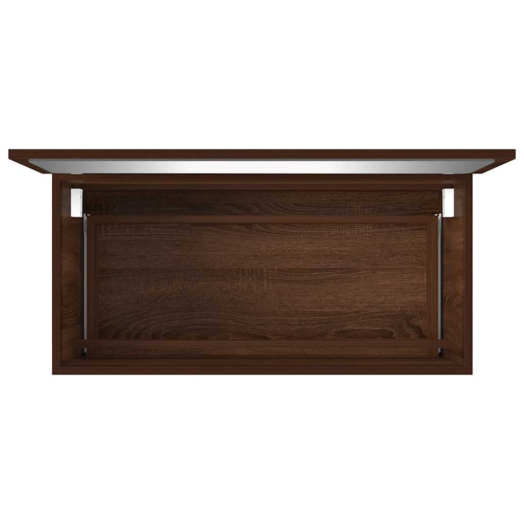 vidaXL Set mobilier de baie, 2 piese, stejar maro, lemn prelucrat vidaXL Set mobilier de baie, 2 piese, stejar maro, lemn prelucrat