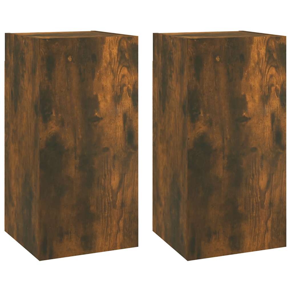 vidaXL Comode TV, 2 buc., stejar fumuriu, 30,5x30x60 cm lemn prelucrat