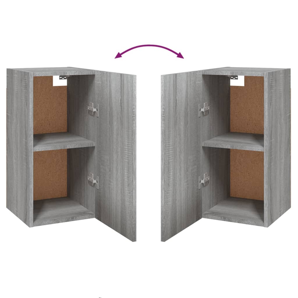 vidaXL Comode TV, 2 buc., gri sonoma, 30,5x30x60 cm, lemn prelucrat