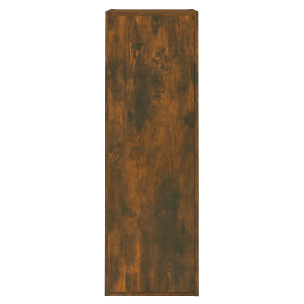 vidaXL Comodă TV, stejar fumuriu, 30,5x30x90 cm, lemn prelucrat