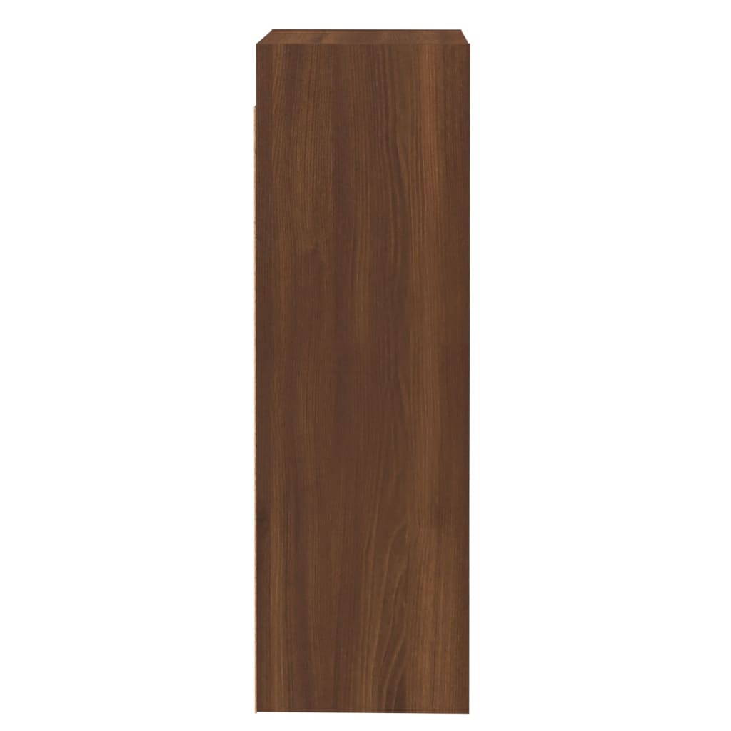 vidaXL Comode TV, 2 buc., stejar maro, 30,5x30x90 cm lemn prelucrat