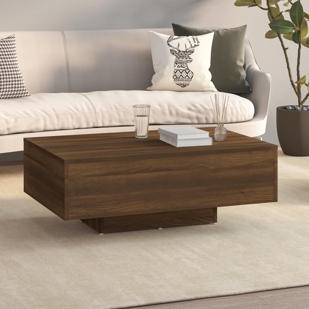 vidaXL Măsuță de cafea, stejar maro, 85x55x31 cm, lemn prelucrat vidaXL Măsuță de cafea, stejar maro, 85x55x31 cm, lemn prelucrat