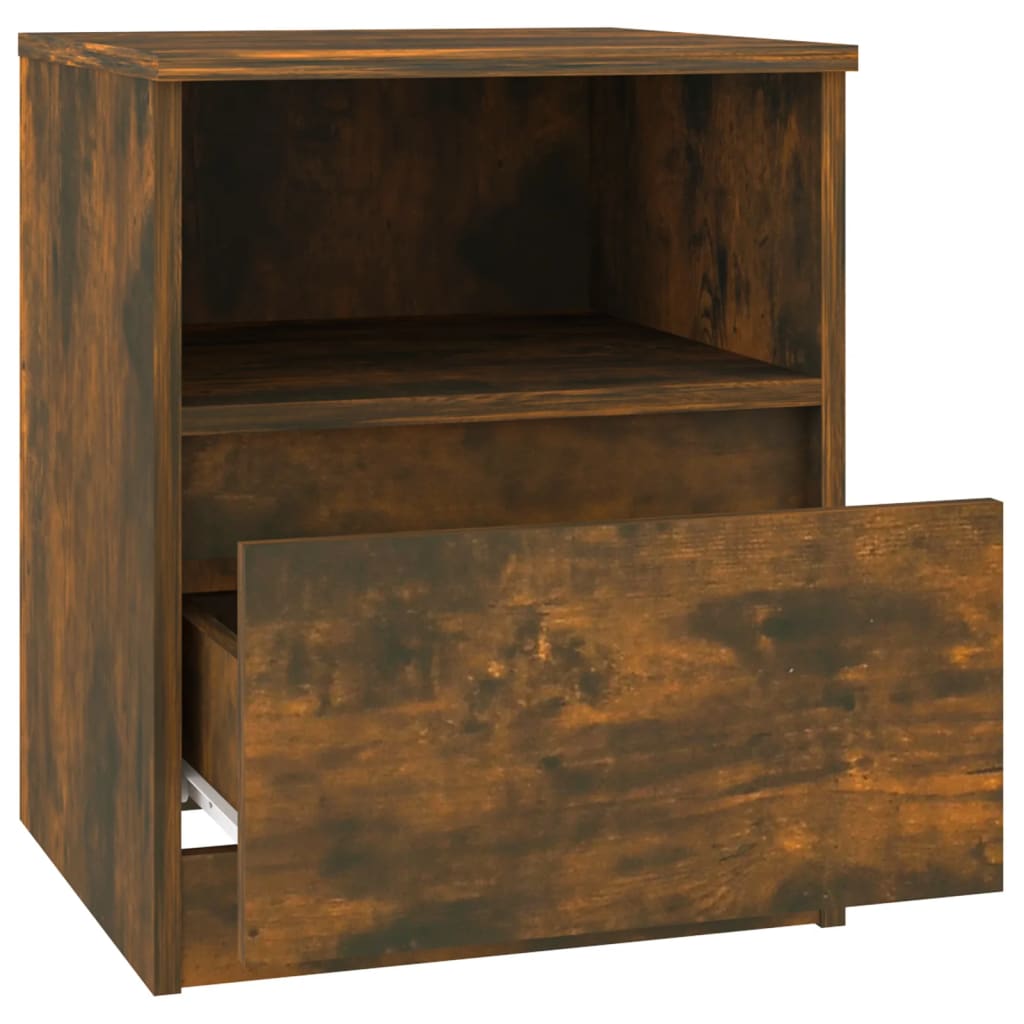 vidaXL Noptiere, 2 buc., stejar fumuriu, 40x40x50 cm, lemn compozit vidaXL Noptiere, 2 buc., stejar fumuriu, 40x40x50 cm, lemn compozit