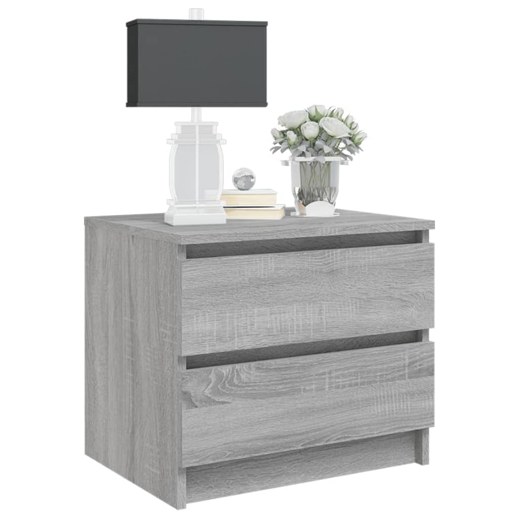 vidaXL Noptiere, 2 buc., gri sonoma, 50x39x43,5 cm, lemn prelucrat vidaXL Noptiere, 2 buc., gri sonoma, 50x39x43,5 cm, lemn prelucrat
