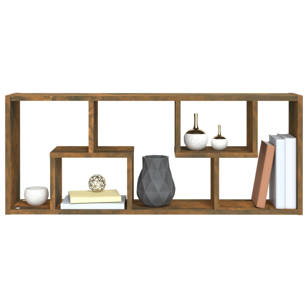 vidaXL Raft de perete, stejar fumuriu, 36x16x90 cm, lemn prelucrat vidaXL Raft de perete, stejar fumuriu, 36x16x90 cm, lemn prelucrat