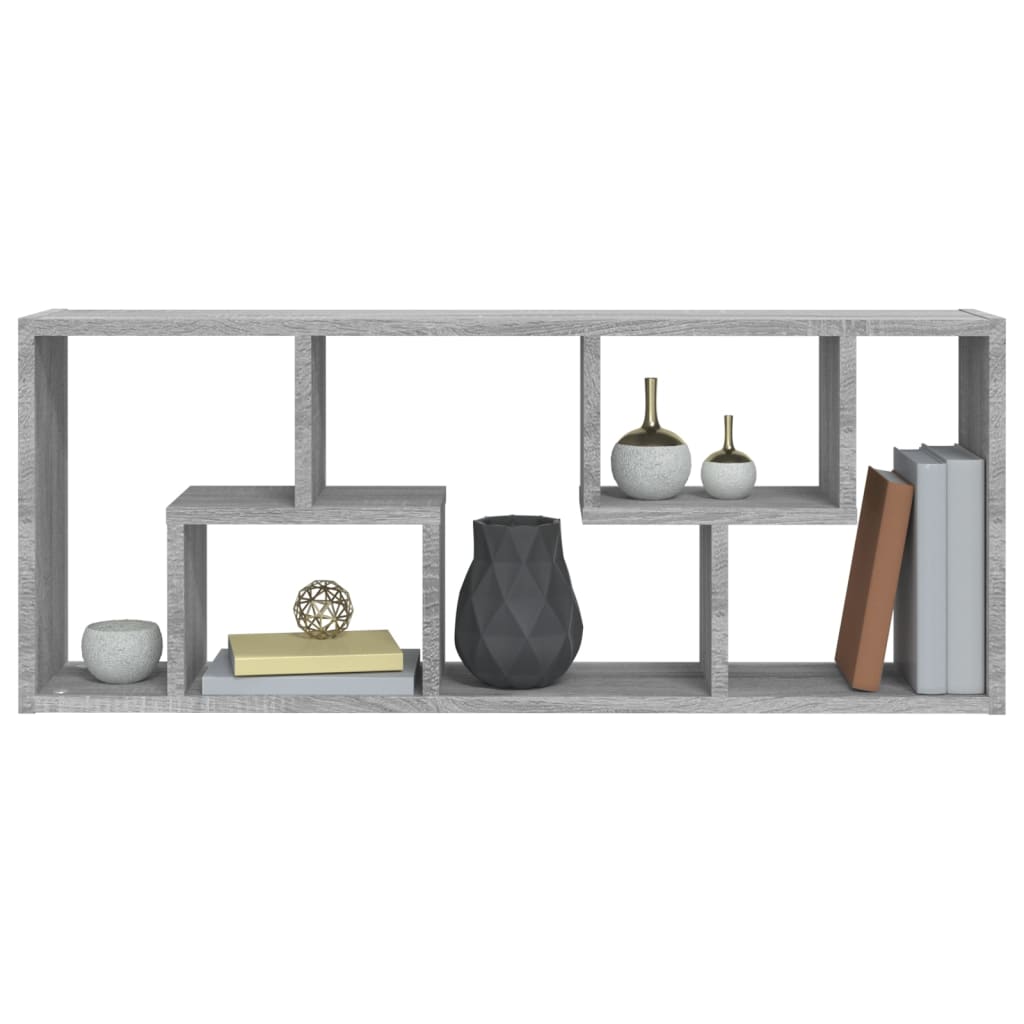 vidaXL Raft de perete, sonoma gri, 36x16x90 cm, lemn compozit vidaXL Raft de perete, sonoma gri, 36x16x90 cm, lemn compozit