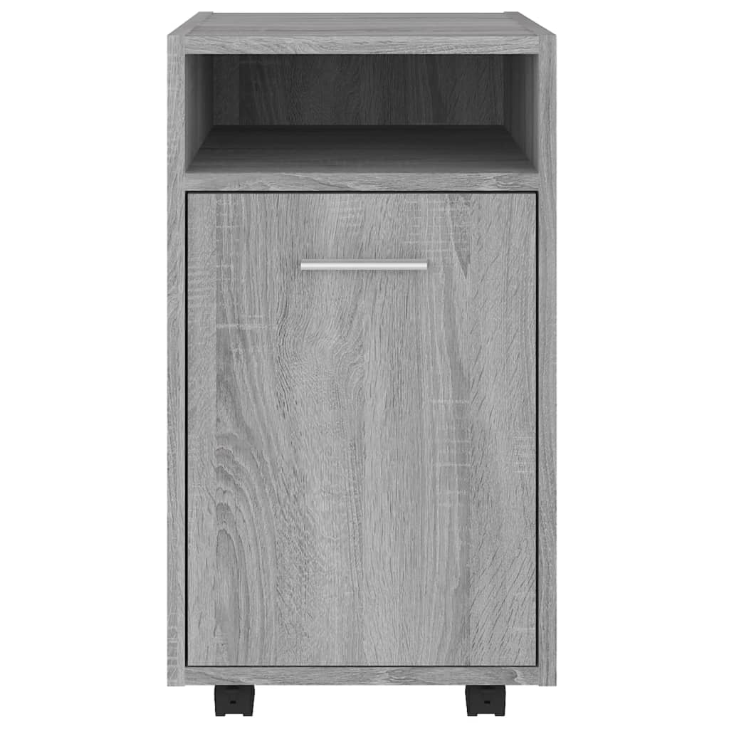 vidaXL Dulap lateral cu roți gri sonoma 33x38x60 cm lemn prelucrat