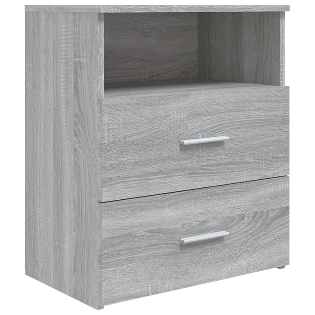 vidaXL Noptiere, 2 buc., gri sonoma, 50x32x60 cm vidaXL Noptiere, 2 buc., gri sonoma, 50x32x60 cm