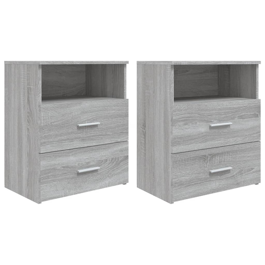 vidaXL Noptiere, 2 buc., gri sonoma, 50x32x60 cm vidaXL Noptiere, 2 buc., gri sonoma, 50x32x60 cm