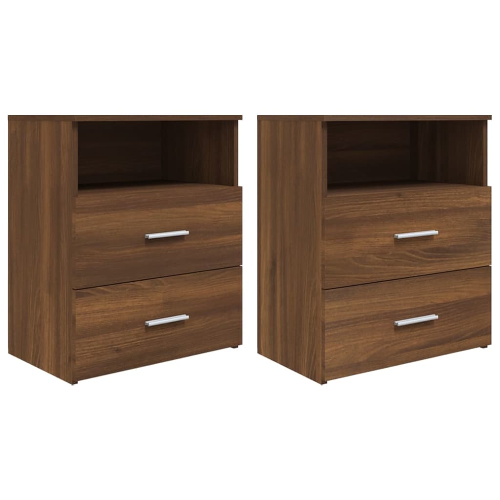 vidaXL Noptiere, 2 buc., stejar maro, 50x32x60 cm vidaXL Noptiere, 2 buc., stejar maro, 50x32x60 cm