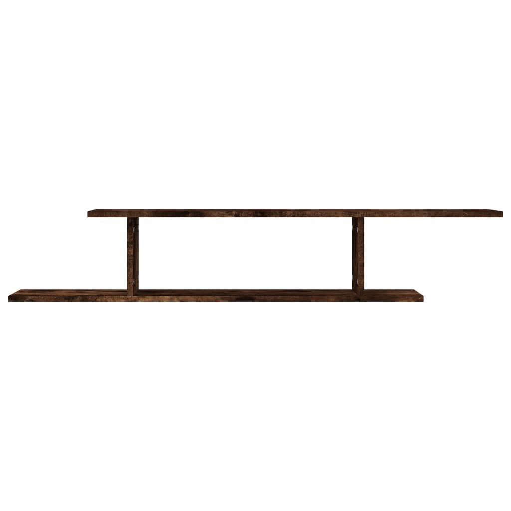 vidaXL Raft TV montat pe perete stejar fumuriu 125x18x23 cm lemn vidaXL Raft TV montat pe perete stejar fumuriu 125x18x23 cm lemn