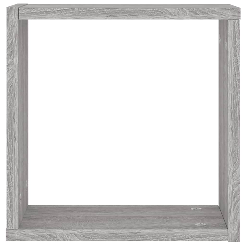 vidaXL Rafturi cuburi de perete 4 buc Gri Sonoma 30x15x30 cm vidaXL Rafturi cuburi de perete 4 buc Gri Sonoma 30x15x30 cm