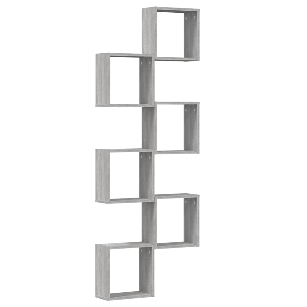 vidaXL Rafturi cub de perete 6 buc Gri Sonoma 30x15x30 cm vidaXL Rafturi cub de perete 6 buc Gri Sonoma 30x15x30 cm